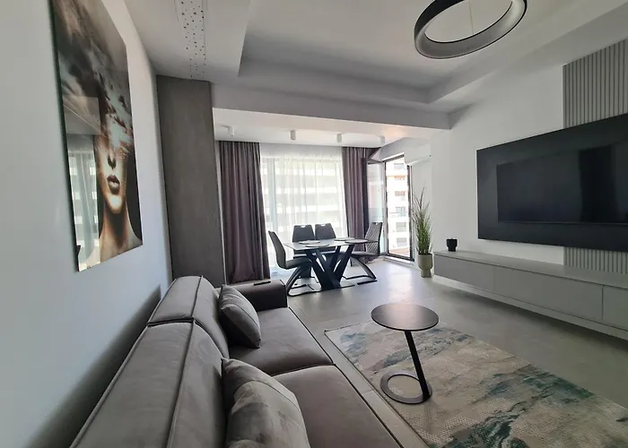 Apartamento Sole By Axxis Nova - Luxury 70mp Cu Terasa Si La Mare, Acces Direct Pe Plaja Axxis Bluflag - Nord - Parcare Gratuita Mamaia